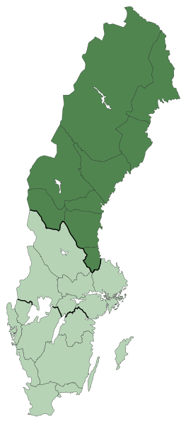 Vilka landskap finns i Norrland?