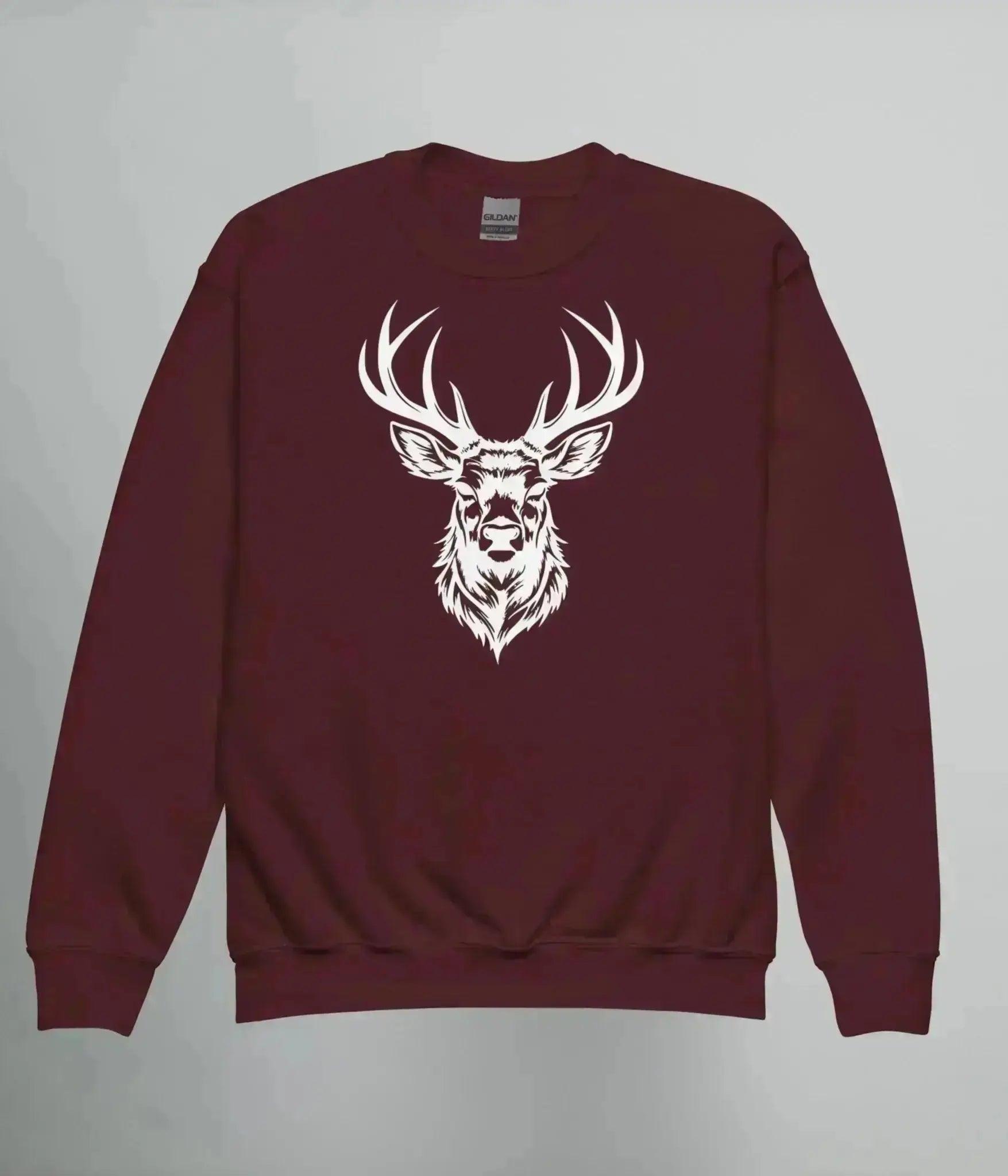 SWEATSHIRT WHITE DEER BARN - Heart of North