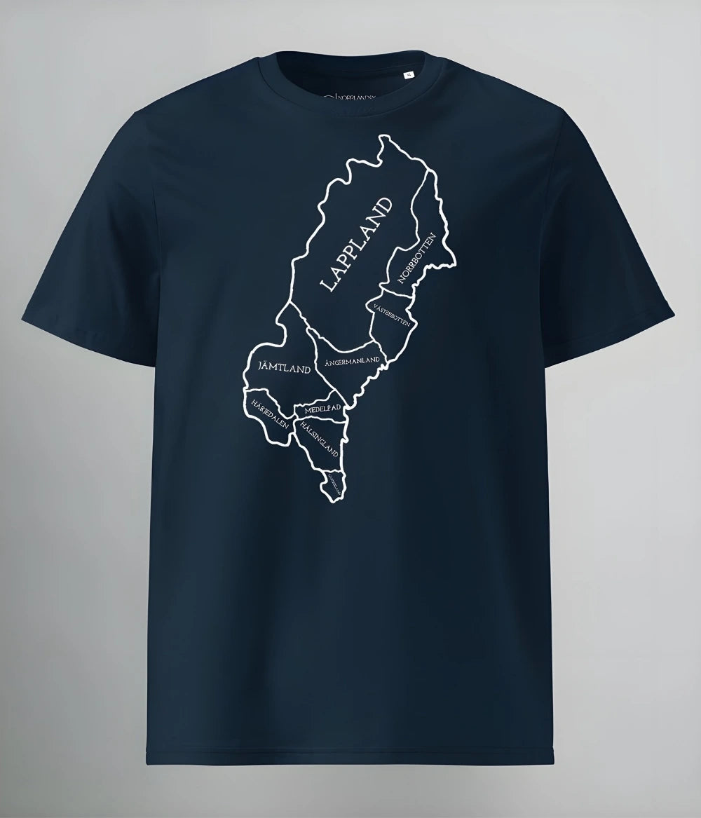 T-SHIRT NORRLANDS KARTA FRÅN HEART OF NORTH