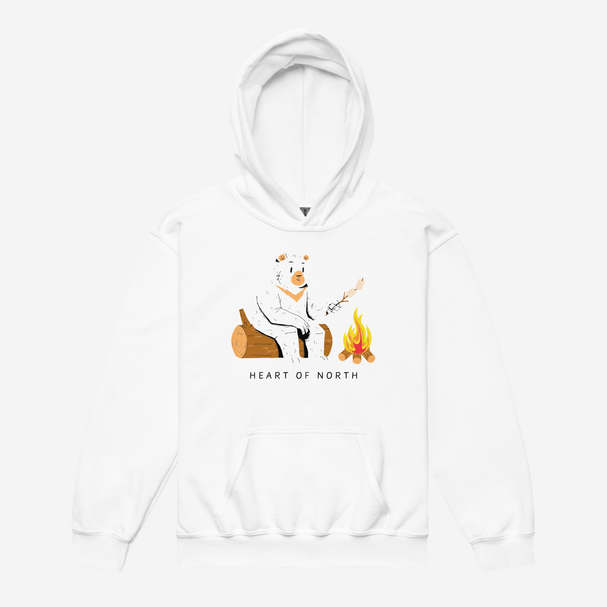 HOODIE GRILLPLATS (PREMIUM) BARN - VIT